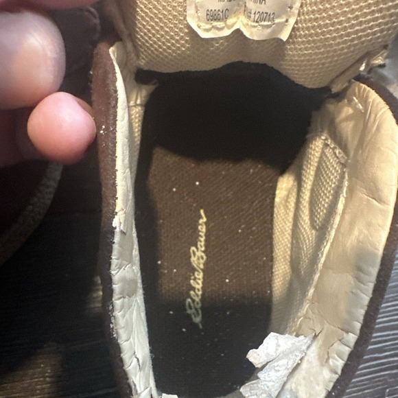 Eddie Bauer Brown Suede Boots Toddler Top slider Size 9 - Picture 5 of 9